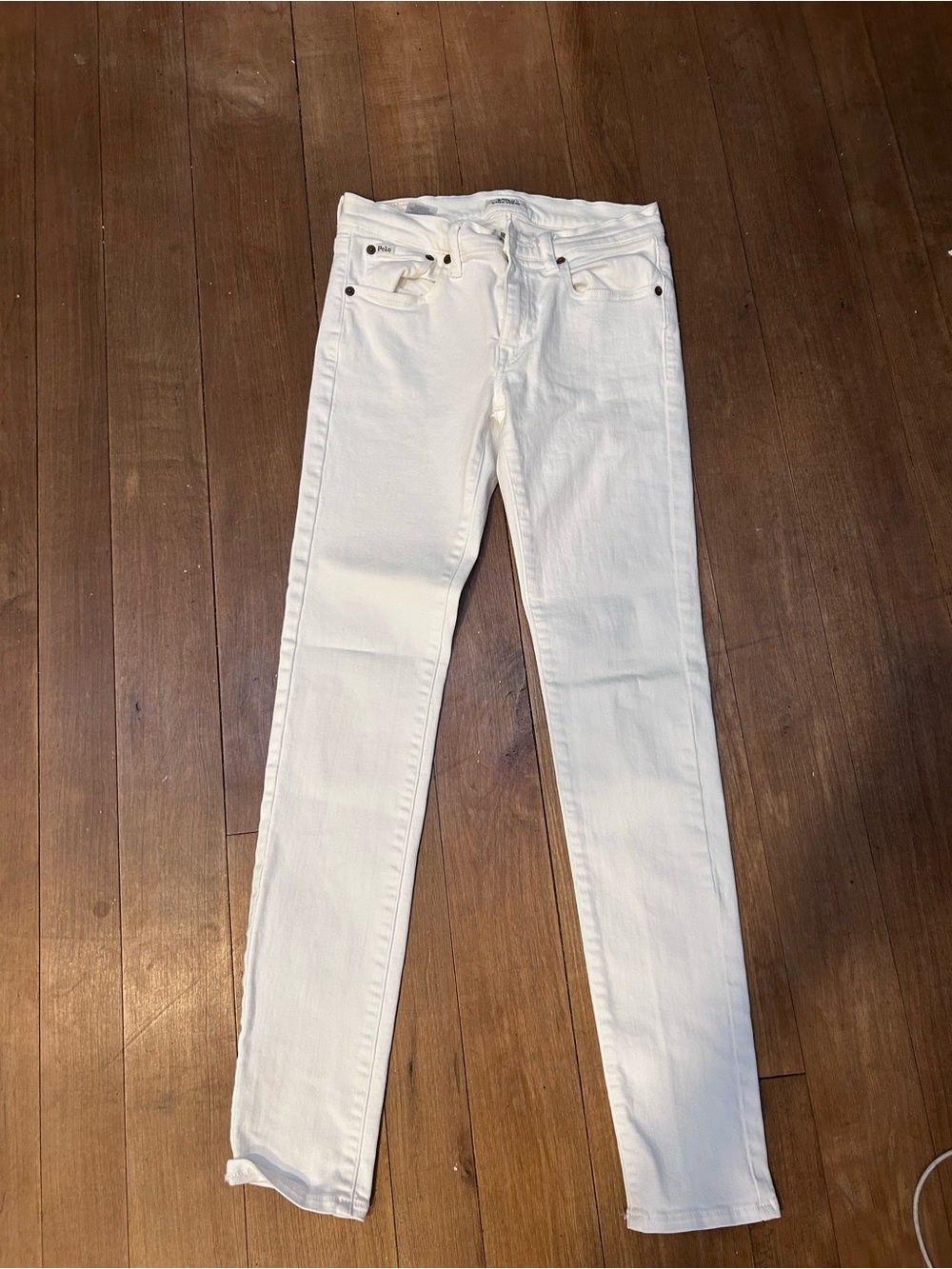 Polo Ralph Lauren White Denim Skinny Jeans